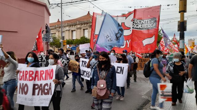 Movilización de la izquierda en Jujuy.