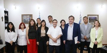Medina Ruiz se reunió con el secretario de Estado de Gestión Pública y Planeamiento, y representantes de las áreas sanitarias de Informática y Fiscalización.
