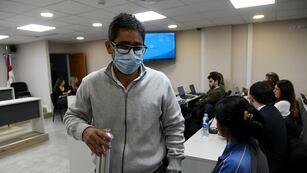 Diego Cardozo en el juicio por las muertes de bebés en el Hospital Materno Neonatal de Córdoba. (Ramiro Pereyra / La Voz)