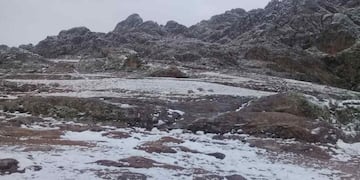 El manto blanco, tras la nevada en Los Gigantes.