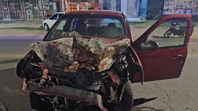 Motociclista sufrió múltiples fracturas tras un violento choque en avenida Cárcano. Gentileza: Diario de Carlos Paz