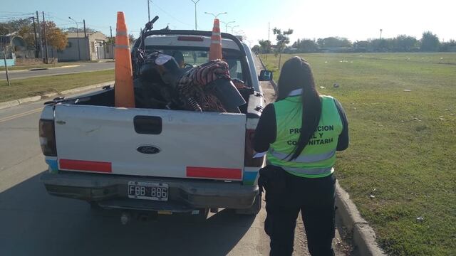 Operativo vial en Gabriel Maggi y Ciudad de Esperanza.