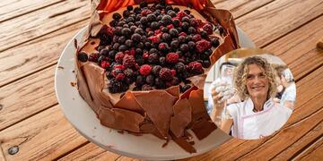 La receta de Maru Botana para hacer una deliciosa torta de chocolate amargo y frutos rojos