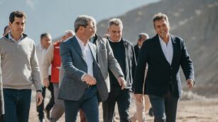 El ministro y precandidato Sergio Massa junto al gobernador de San Juan, Sergio Uñac (Foto: Prensa Sergio Massa)