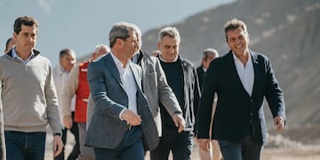 El ministro y precandidato Sergio Massa junto al gobernador de San Juan, Sergio Uñac (Foto: Prensa Sergio Massa)