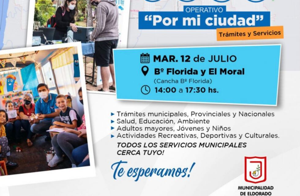 Operativo “Por Mi Ciudad” tendrá lugar en Eldorado