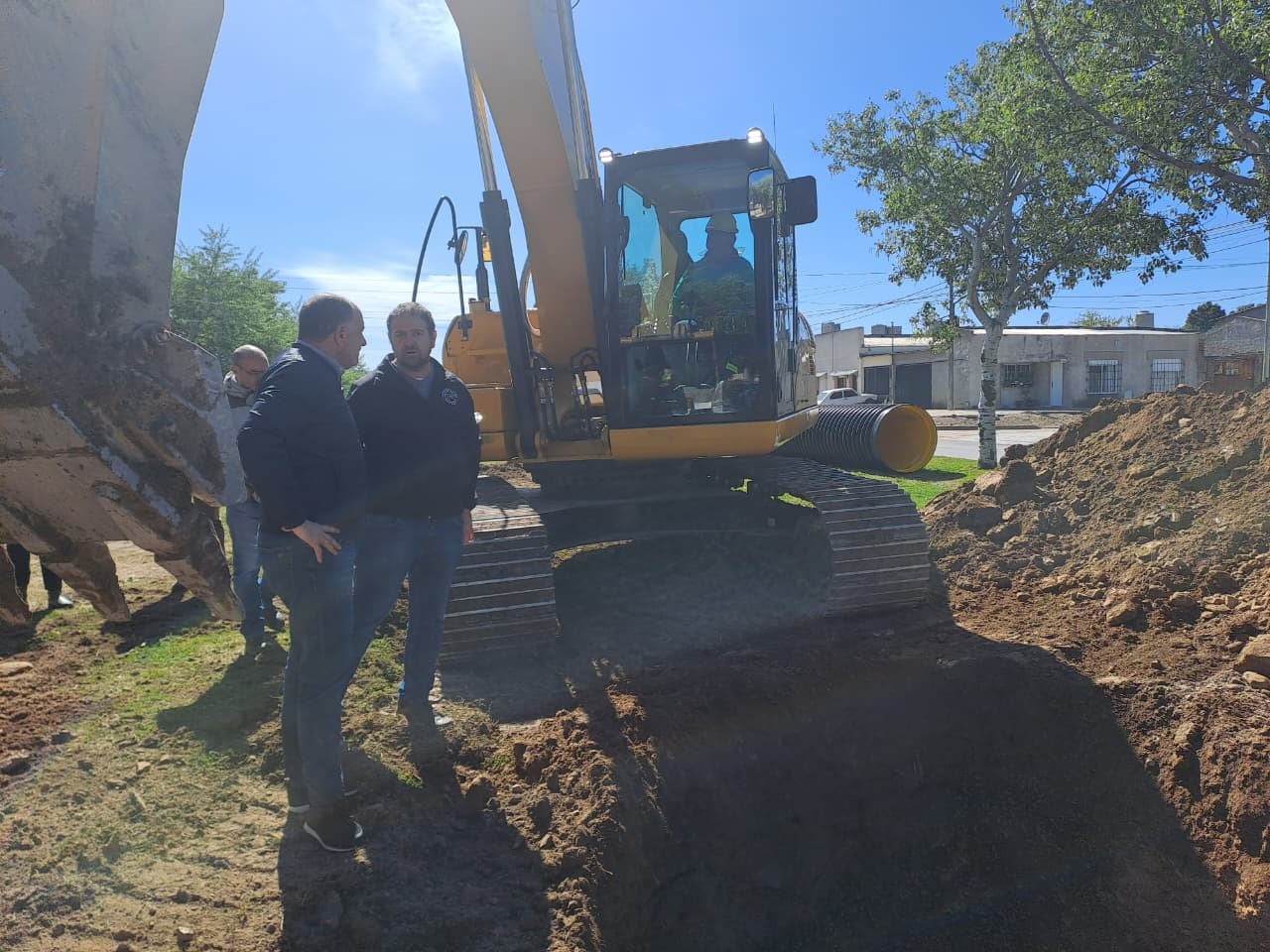 avanzan las obras de desagües pluviales en el barrio Olimpo