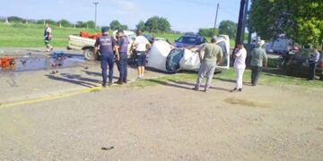 Grave accidente en cercanías de Estación Juárez Celman tras una persecución policial. (Radio Jesús María)