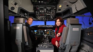 Massa y Cristina Kirchner en el nuevo simulador.