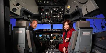Massa y Cristina Kirchner en el nuevo simulador.