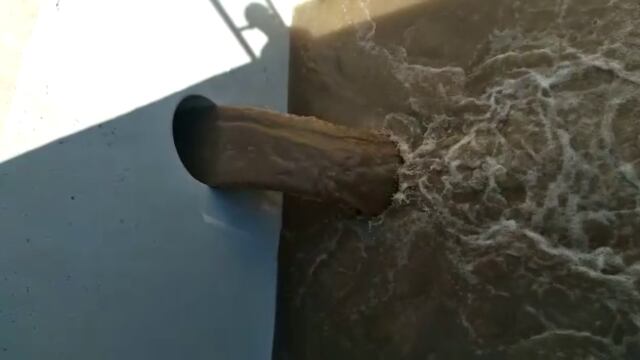 Así ingresaba el agua del río a la planta potabilizadora del Acueducto que llegará hasta Rafaela