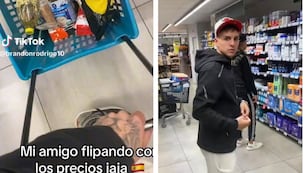 En el supermercado, los jóvenes se sorprendieron con los precios.