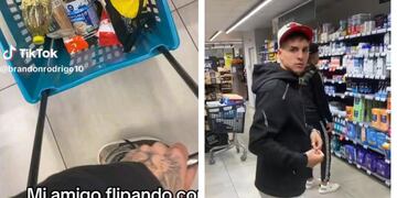 En el supermercado, los jóvenes se sorprendieron con los precios.