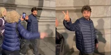 Increparon a Juan Grabois en la entrada del Congreso.