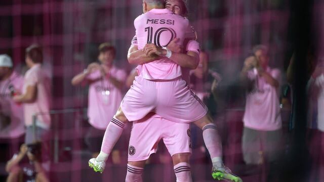Messi celebrando su gol ante Charlotte
