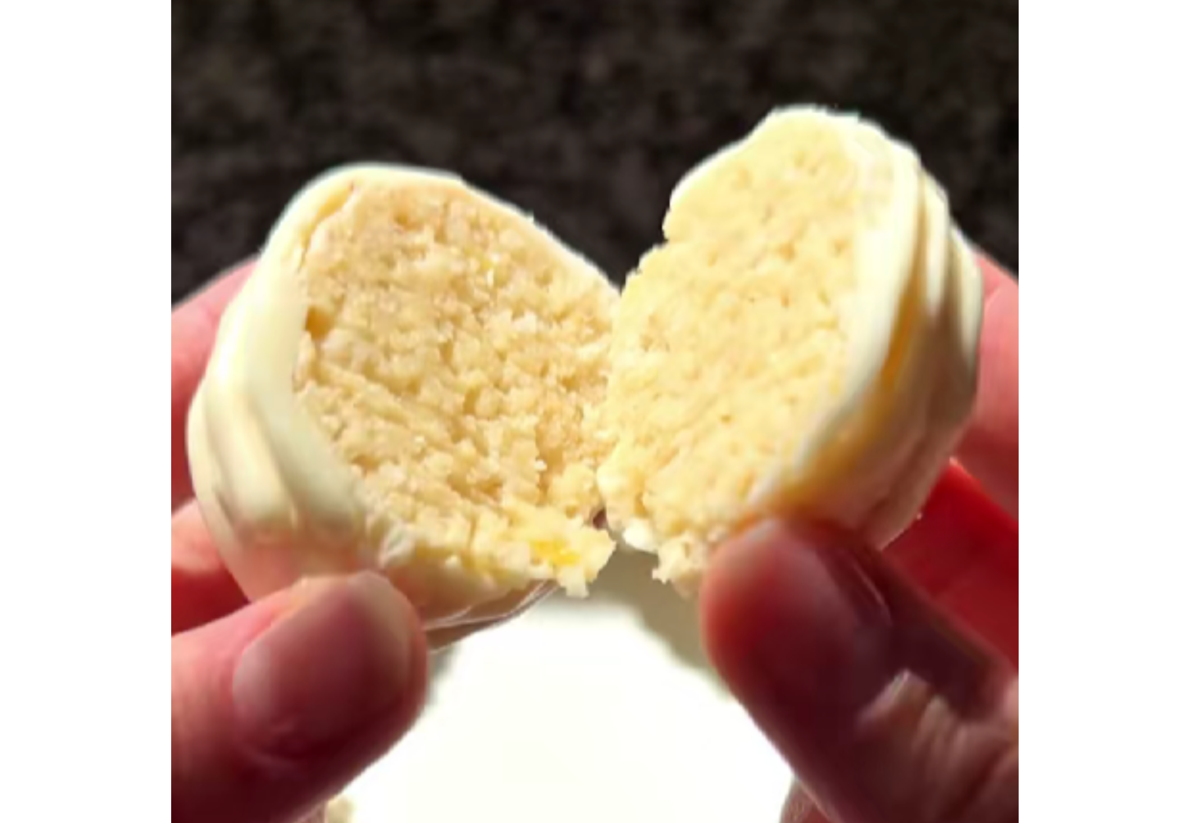 Así quedan los bombones por dentro.