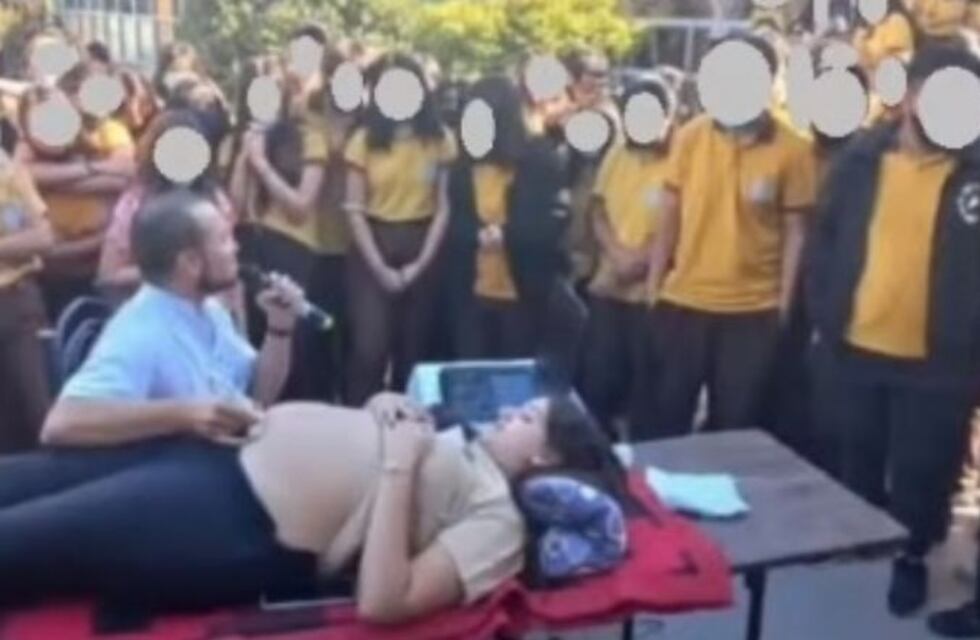 Un ginecólogo realizó una ecografía en el patio de un colegio en el marco del “Día del Niño por Nacer”