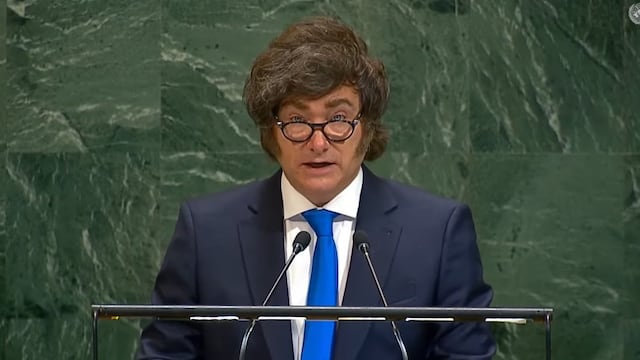 Javier Milei en su discurso en la ONU este miércoles.