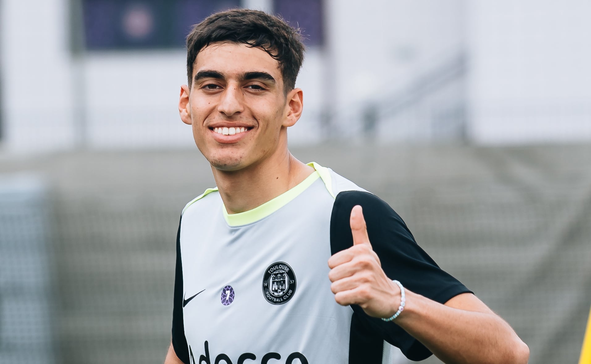 Julián Vignolo en un entrenamiento en el Toulouse. (Prensa FC Toulouse).