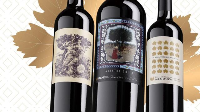 Las tres etiquetas ganadoras del Concurso de diseño de etiquetas de vino 2021.