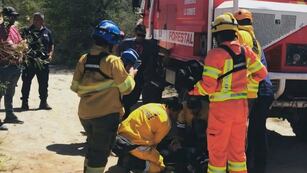 La Cumbre: bomberos rescataron a un parapentista accidentado