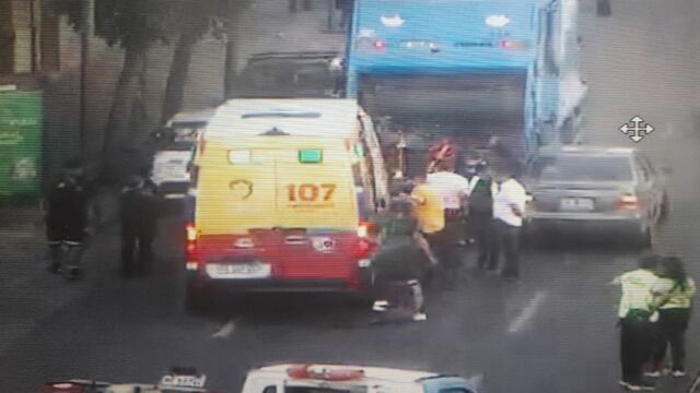 El siniestro vial ocurrió en pleno centro este martes 14 de enero.