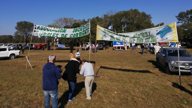 La concentración fue en la zona conocida como cuatro bocas, Saladas, a 100 kilómetros de la Capital provincial.