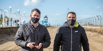 Martín Perez y Walter Vuoto, estuvieron presentes en los trabajos correspondientes a la obra de la doble vía de la Av. Santa Fe.