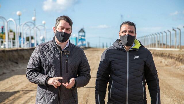 Martín Perez y Walter Vuoto, estuvieron presentes en los trabajos correspondientes a la obra de la doble vía de la Av. Santa Fe.