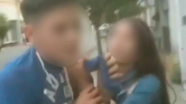 Los protagonistas del video que se viralizó en las últimas horas. El joven la denunció y solicitó restricción.