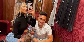 Agustina Gandolfo y Lautaro Martínez viajaron en primera clase.