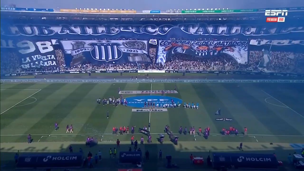 Talleres y el recibimiento ante Belgrano. (Captura).