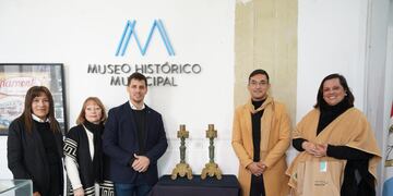 El Museo Histórico Municipal restituyó dos candeleros históricos a la Capilla Rinconera de San José del Rincón.