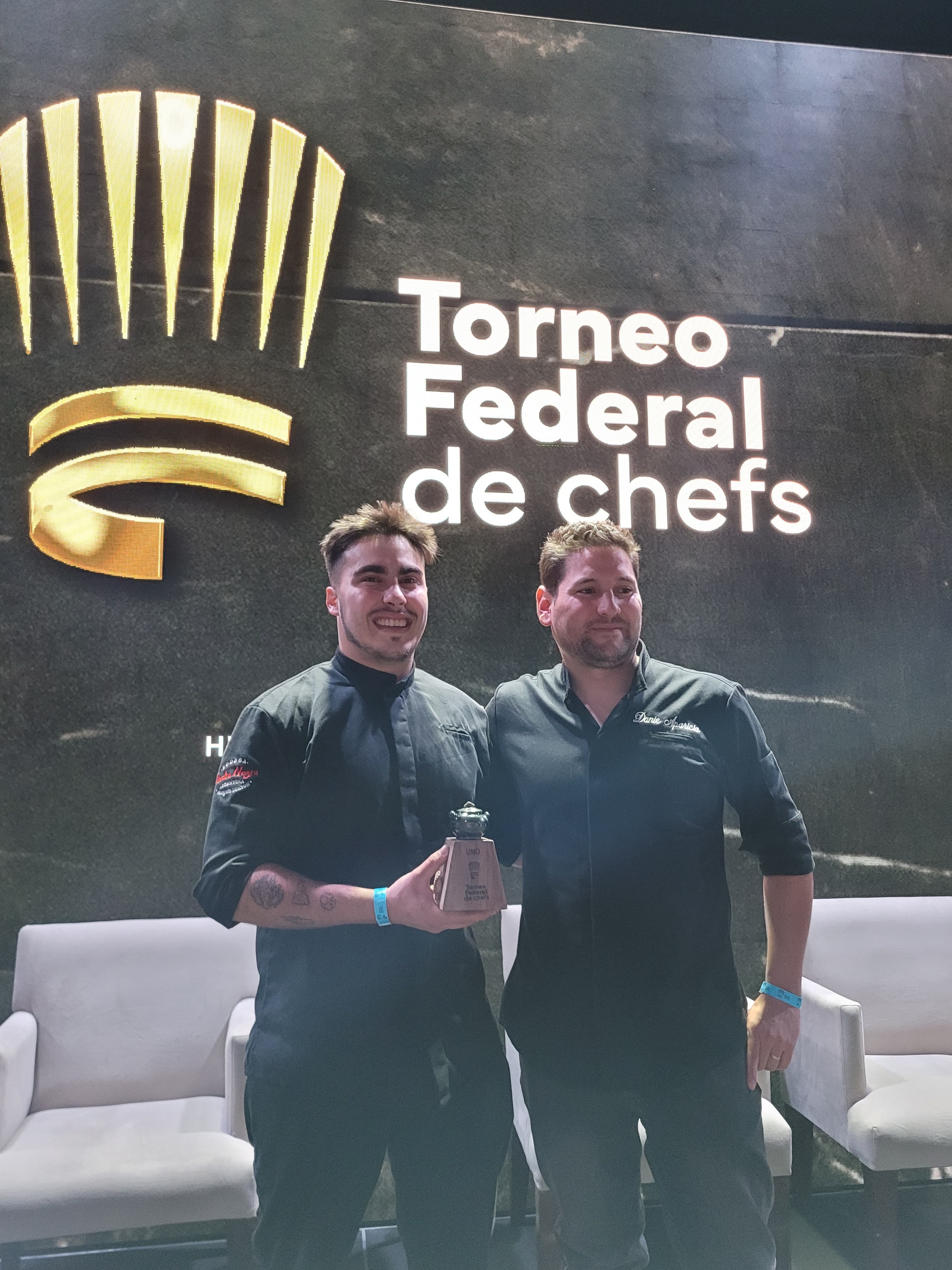 La dupla cordobesa en el Torneo Federal de Chefs.