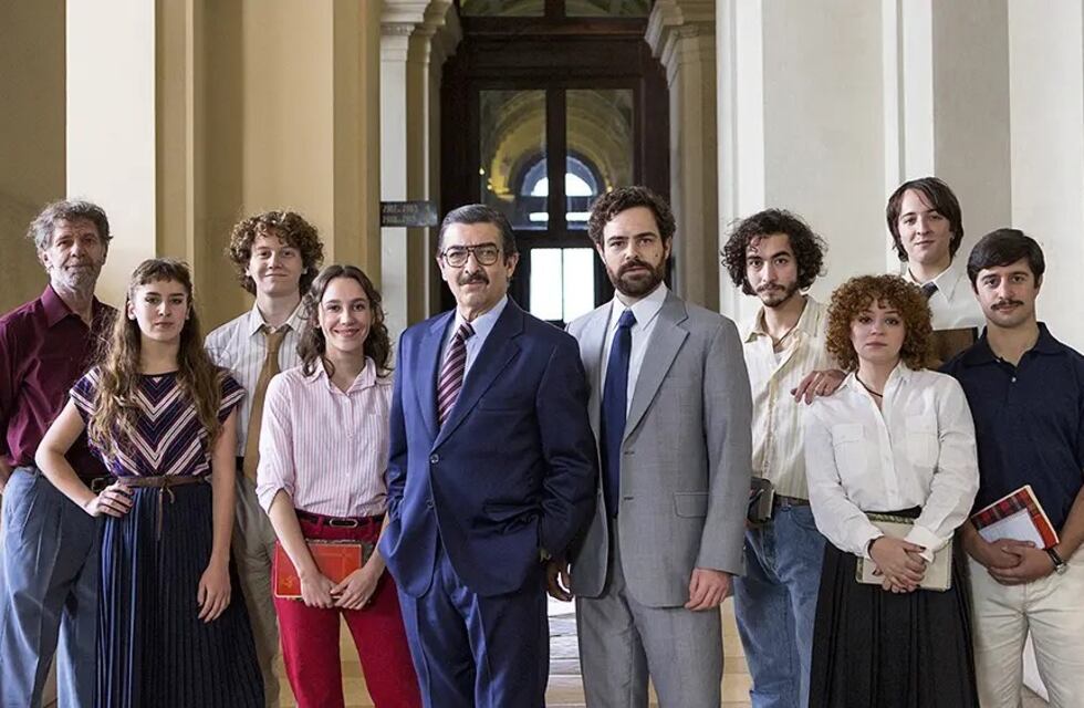 Presentaron fotos de Ricardo Darín y Peter Lanzani filmando en Rosario