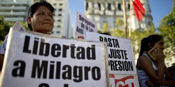 Manifestación por la liberación de Milagro Sala- imagen ilustrativa.