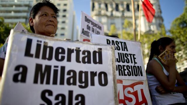 Manifestación por la liberación de Milagro Sala- imagen ilustrativa.