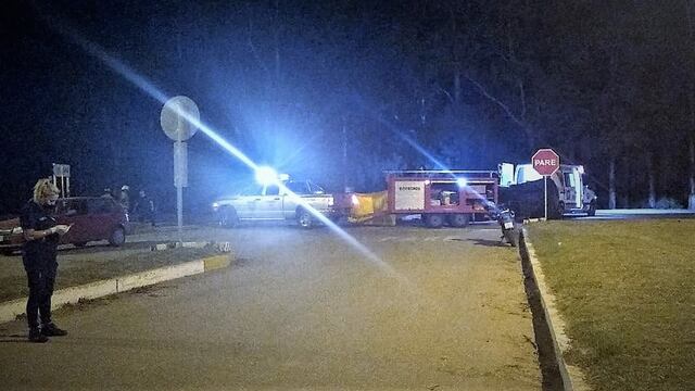 El operativo tras el siniestro en Ucacha (Gentileza FMVox Ucacha).