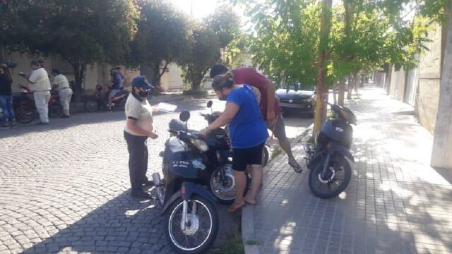 Secuestro de motos en San Francisco (Foto: La Voz de San Justo)