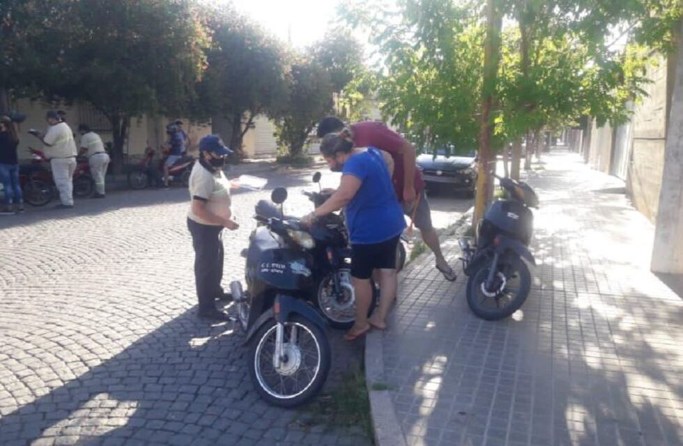 49 motos secuestradas en un control en San Francisco