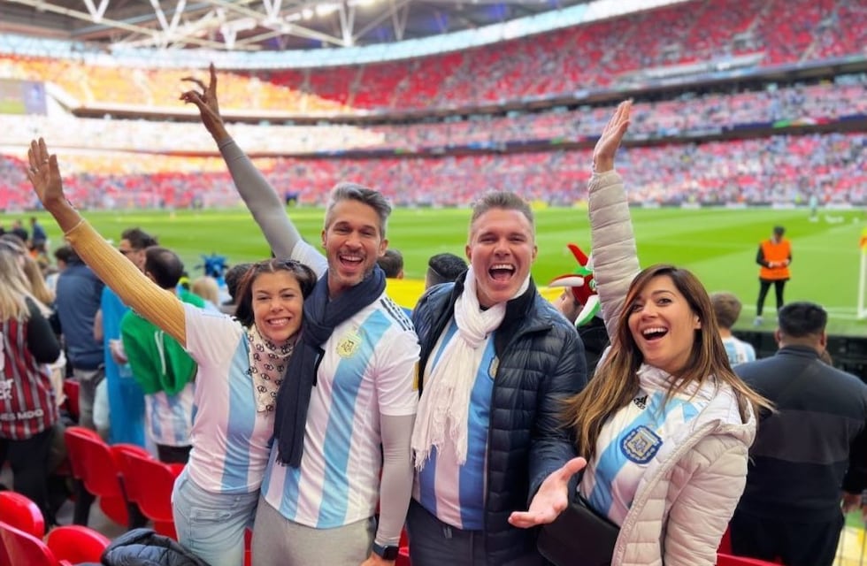 Gisela Campos y su pareja alentaron a la Selección Argentina y la conductora mostró la emoción de la Finalissima