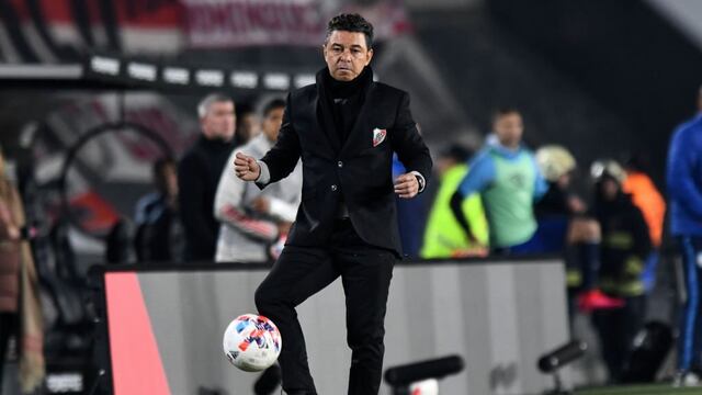 Marcelo Gallardo durante el encuentro de Copa Libertadores