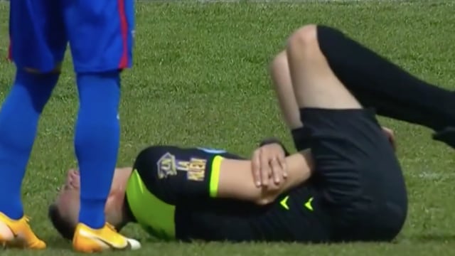 La escalofriante lesión de José Carreras en el partido entre Deportivo Maipú y Tigre.