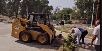 Retiraron las macetas de del bulevar de calle Avellaneda.