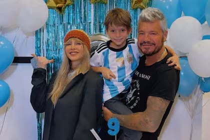Guillermina Valdés, Marcelo Tinelli y su hijo Lolo