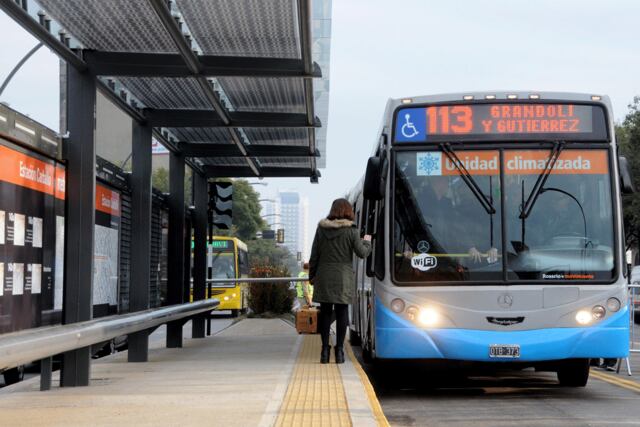 Carril exclusivo del Metrobus norte de Rosario