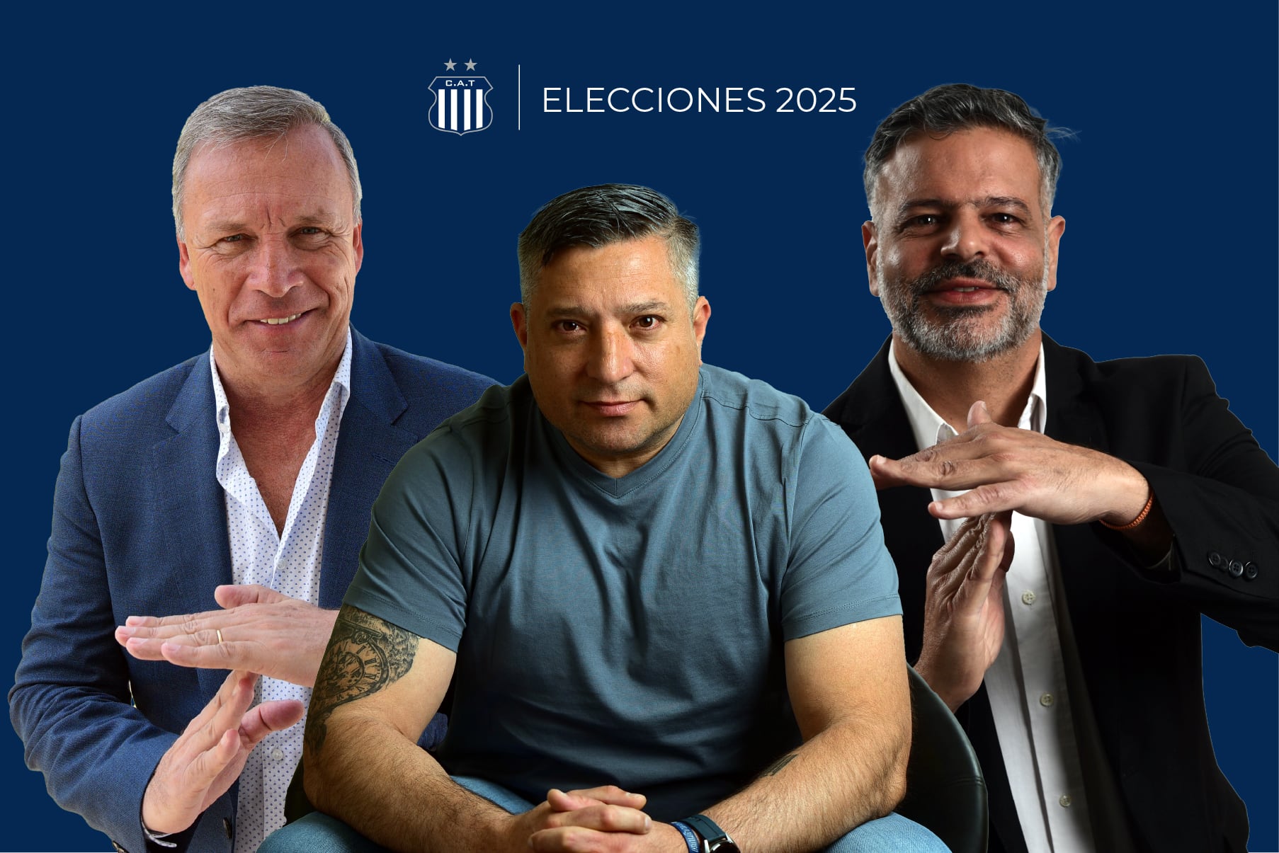 Los candidatos a presidente de Talleres para las próximas elecciones. (La Voz)