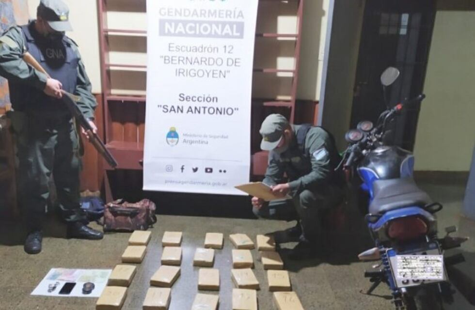 Incautaron más de 27 kilos de marihuana en San Antonio
