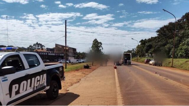 Oberá: accidente vial dejó como saldo una mujer herida. Policía de Misiones