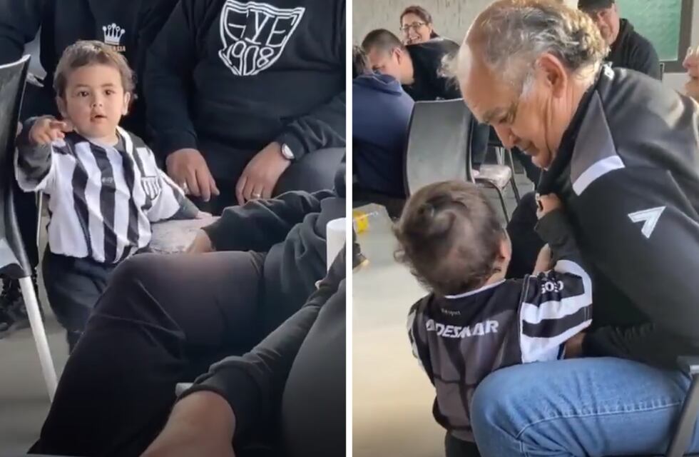 Un pequeño hincha de Gimnasia y Esgrima enterneció con su pasión por el club